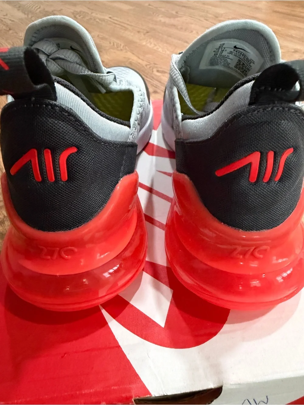Nike KIDS BOYS Grey with Red and Yellow Accents Sneakers